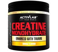 Activlab Creatine Monohydrate - Jar 300g - 50 Servings - Orange Flavor - Contains Taurine - Increasing Strength - Powder - 3X lab Tested, by Unipro