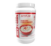 Activlab Rice Carbs - jar 1000g | Source of Complex Carbohydrates in the Form of "Cream of Rice" | Meal Before and After Training | Fit Dish | Strawberry Flavor