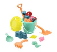 Activo 25 Piece Kids Beach Bucket and Spade Set Sand Toys with Moulds Rake Sieve Complete Outdoor Sand Play Set for Toddlers