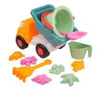 Activo Sand Truck & Accessories Set - 11-Piece Beach Toy Collection with Sea Creature Molds, Pickup Truck, Bucket, Spade, Rake & Water Jug for Creative Outdoor Play, Ideal for Toddlers 18+ Months