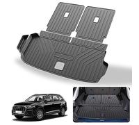 Actkill Car Mats, Cargo Mat Backrest Mats Compatible with 2017-2024 Audi Q7 - TPE All Weather Rear Cargo Liner, Rear Trunk Liner, Car Boot Mats, Back Seat Cover Protector