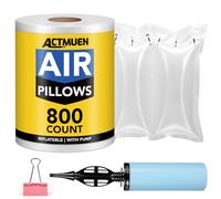 ACTMUEN - 800 Count Shipping Air Pillows with Pump, 3.5" x 7.8" Inflatable Airbags, Shipping Supplies Alternative Packaging Materials to Packing Peanuts, Moving