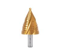 ACTOOL Industrial HSS Step Drill bit 7/8-1-3/8''' with 3/8'' Shank, Unibit Double Spiral Flute with TiN Coating for Metal, Stainless Steel, Aluminum, Plastic
