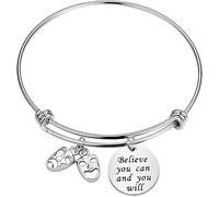 Actor Gifts for Theatre Tragedy Comedy Mask Thespian Mask Charm Bracelet Musical Theatre Gift for Actor Acting Director Theater with Inspirational Quote (believe theater bracelet)