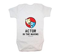 "Actor in The Making" Bodysuit/Baby Grow, Baby Clothing, Cute, Funny, Baby Boy, Baby Girl, Unisex, Hilarious, Cheeky, Novelty, Christmas, Baby Shower, Birthday Gifts, Presents (12-18 Months)