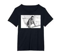 Actor Richard Burton Aboard His Yacht Beatriz London 1968 T-Shirt, Women's Plus, Black, 6X