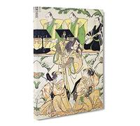 Actors In A Shosa By Torii Kiyonaga Asian Japanese Canvas Wall Art Print Ready to Hang, Framed Picture for Living Room Bedroom Home Office Décor, 24x16 Inch (60x40 cm)