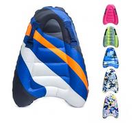 ACTOYS Inflatable Body Board, Inflatable Surfboard with Handles, Foldable Inflatable Bodyboard for Beach Surfing, Pool, Swimming, Summer (Color Blocks)