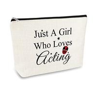 Actress Gift Makeup Bag Actor Gifts for Women Theatre Acting Drama Student Graduation Gifts Cosmetic Bag Pouch Musical Drama Christmas Birthday Gift for Girls Actress Friend Sister