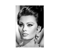Actress Sophia Loren Poster Canvas Poster Wall Art Decor Print Picture Paintings for Living Room Bedroom Decoration Unframe-style 12x18inch(30x45cm)