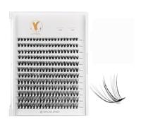 ACTROL 20D Natural Volume Lash Clusters 0.07mm DIY Lash Extensions D Curl 8-16mm Mixed Lengths At Home Salon Quality Black