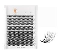 ACTROL 30D Fluffy Volume Lash Clusters 0.07mm DIY Lash Extensions D Curl 12-18mm Mixed Lengths At Home Salon Quality Black