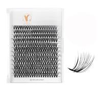 ACTROL 30D Fluffy Volume Lash Clusters 0.07mm DIY Lash Extensions D Curl 14-20mm Mixed Lengths At Home Salon Quality Black