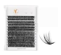 ACTROL 40D Mega Volume Lash Clusters 0.07mm DIY Lash Extensions D Curl 12-18mm Mixed Lengths At Home Salon Quality Black