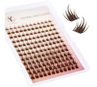 ACTROL Brown Individual Eyelash Lashes Clusters Natural & Bold Volume Lashes, Reusable DIY Lash Extensions for Customized Looks - Hypoallergenic & Cruelty-Free(Fluff-D-9-16)