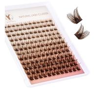 ACTROL Brown Individual Eyelash Lashes Clusters Natural & Bold Volume Lashes, Reusable DIY Lash Extensions for Customized Looks - Hypoallergenic & Cruelty-Free（Fairy-D-9-16）