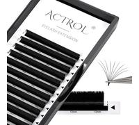 ACTROL Easy Fan Lashes 0.03 C Curl 10mm Eyelash Extensions Tray, Self Fanning Volume Lashes, Faux Mink, Professional Salon Use