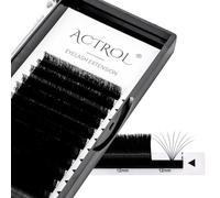 ACTROL Easy Fan Lashes Eyelash Extensions 0.03 C 60° Curl 8-15mm Mixed Tray Mink Volume Premade Russian Lashes 3D-20D Withstand 100℃