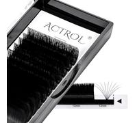 ACTROL Easy Fan Lashes Eyelash Extensions 0.05 DD 75° Curl 15-20mm Mixed Tray Mink Volume Premade Russian Lashes 3D-20D Withstand 100℃