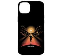 Acts 20:24 Christian Runner Faith Race Finish Line Cross Case for iPhone 14 Plus