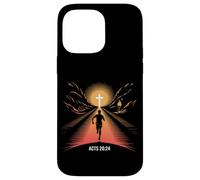 Acts 20:24 Christian Runner Faith Race Finish Line Cross Case for iPhone 14 Pro Max