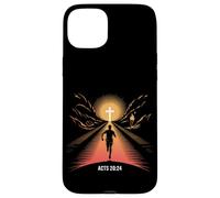Acts 20:24 Christian Runner Faith Race Finish Line Cross Case for iPhone 15 Plus