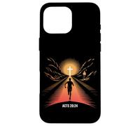 Acts 20:24 Christian Runner Faith Race Finish Line Cross Case for iPhone 16 Pro Max