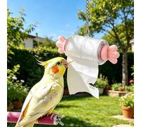 ActSo Candy Shaped Parrot Rolling Paper Cage Toy,Parrot Rolling Paper Play Toy With Hanging Chain,Bird Foraging Roll Holder For Small Parrots,Bird Shredding With Replaceable Roll,Candy Design (A)