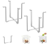 ActSo Foldable Stainless Steel Trash Bag Holder For Kitchen & Desktop(2pc) | 304 stainless steel foldable trash bag holder,Countertop Kitchen Bag Stand,Multi-function Tabletop Trash Bag Holder