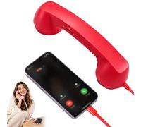 ActSo Old Fashioned Phone Handset For Mobile Phone,Retro Ring Handset (F) | plug in phone for mobile,retro ring handset,Ergonomic Grip,hullo telephone handset,retro phone handset, vintage telephone