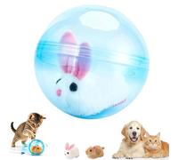 ActSo Self- Rolling Interactive Cat Ball Realistic,Animal,Automatic Moving Rolling Cat Ball 360° Spin Moving Fun Indoor Interactive Pet,For Indoor Kitten Small Dog Chase Play (A)