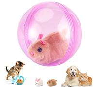 ActSo Self- Rolling Interactive Cat Ball Realistic,Animal,Automatic Moving Rolling Cat Ball 360° Spin Moving Fun Indoor Interactive Pet,For Indoor Kitten Small Dog Chase Play (D)