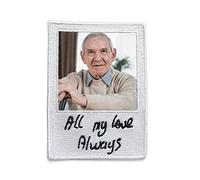 Actual Handwritten Embroidered Patch, Photo Printing on Fabric Patches, Memorial Gift Patch Memorial Gift Patch for Loved Ones (Actual Handwriting)