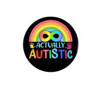 Actually Autistic Enamel Pin Badge Round Autism Acceptance Badge Metal Brooches