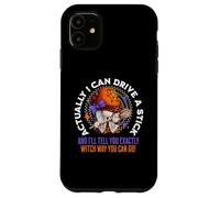 Actually I Can Drive A Stick Funny Sarcastic Halloween Gnome Case for iPhone 11