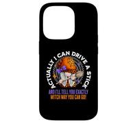 Actually I Can Drive A Stick Funny Sarcastic Halloween Gnome Case for iPhone 14 Pro