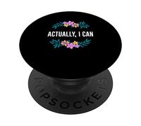 Actually I Can Feminist Gender Equality Women's Rights PopSockets Swappable PopGrip