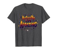 Actually, I'm Amazing - Inspirational Self-Love Quote T-Shirt, Men, Dark Heather Grey, 4XL