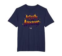 Actually, I'm Amazing - Inspirational Self-Love Quote T-Shirt, Men's Big and Tall, Navy, 2X Tall