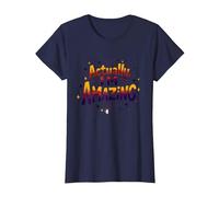 Actually, I'm Amazing - Inspirational Self-Love Quote T-Shirt, Women, Navy, XL
