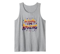 Actually, I'm Amazing - Inspirational Self-Love Quote Tank Top, Men, Heather Grey, L