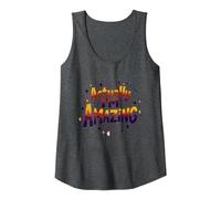 Actually, I'm Amazing - Inspirational Self-Love Quote Tank Top, Women, Dark Heather Grey, S