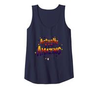 Actually, I'm Amazing - Inspirational Self-Love Quote Tank Top, Women, Navy, XL