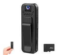 Actualous Body Camera, HD 1080P Mini Rechargeable Body Camera with Night Vision & Rotating Lens, Wearable Video Recording, for Indoor, Outdoor, Traveling, Sport (Standard Model 32G)