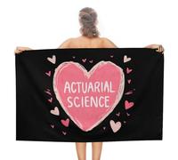 Actuarial Science Heart Beach Towels for Adults Bath Towel 130x80cm