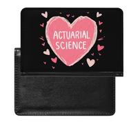 Actuarial Science Heart Trendy Passport Holder Credit Card Cover Travel Essentials Wallet