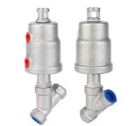 Actuator Ball Valve Stainless Steel Actuated Angle Female Thread Pneumatic Steam Solenoid Manifolds 1Pcs(DN20)