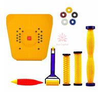 Acu Capital Acupressure 2000 Mat Yellow And Complete Full Set Of Roller