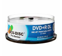 Acu-Disc DVD+R DL 8.5GB 240min 8x Dual Layer - White Inkjet Printable Blank Discs, Full-Face Hub Printable, Double Layer Recordable Media for Duplication & Video Production (200)