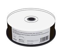 MediaRange BD-R 25GB 6x Write Speed Full Surface Printable (Inkjet Printer) Fully Metallised 25 Cake Box